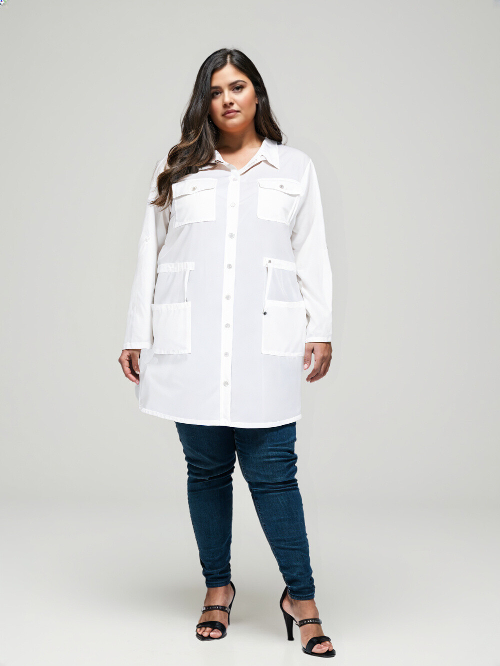 Grossiste Pomme Rouge Paris - Veste-Robe unie (C6525)