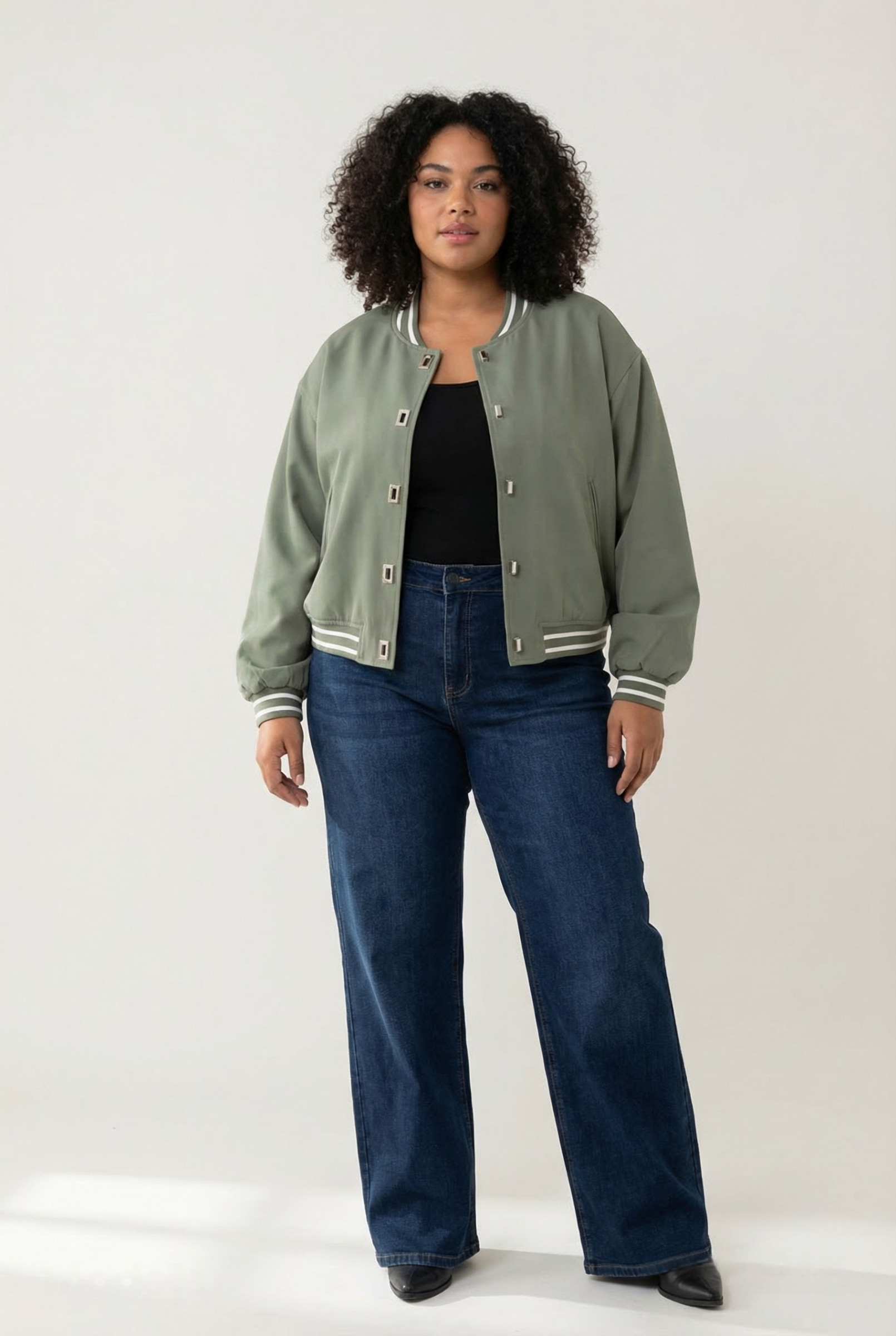 Grossiste Pomme Rouge Paris - Veste teddy grande taille vert