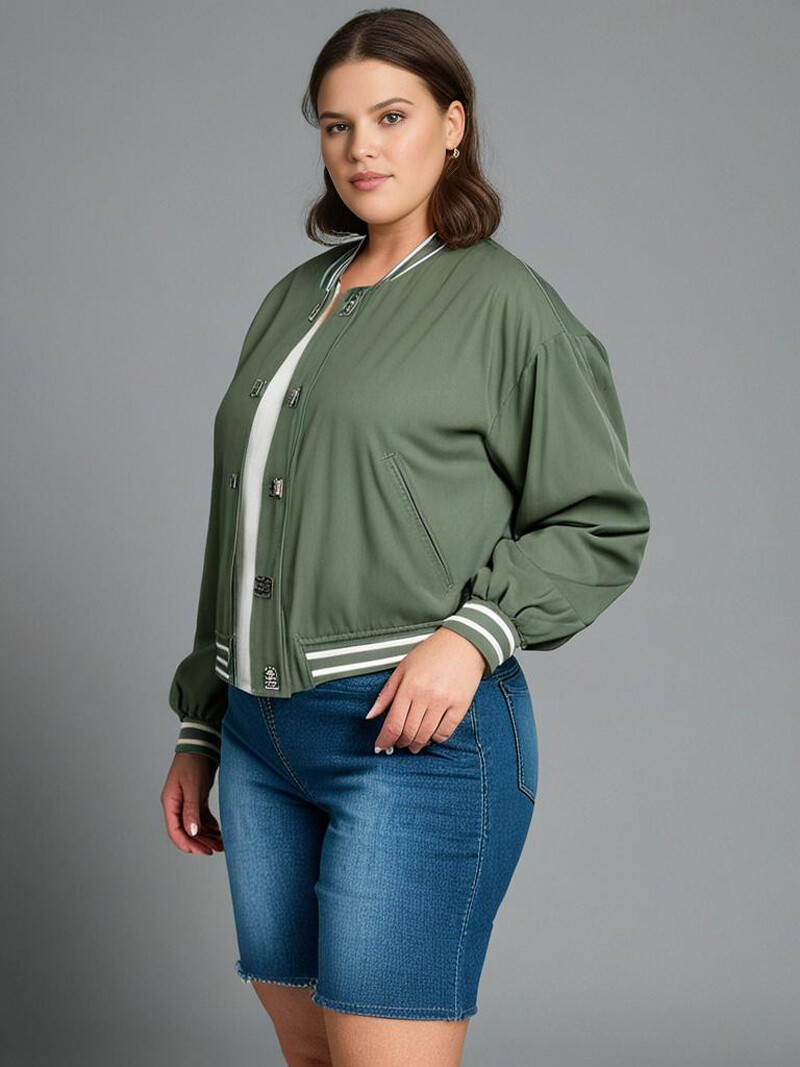 Mayorista Pomme Rouge Paris - Gran chaqueta verde de peluche (C6530)