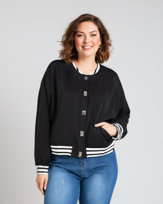 Mayorista Pomme Rouge Paris - Gran chaqueta de peluche negra (C6530)