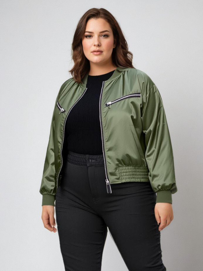 Grossista Pomme Rouge Paris - Khaki Large Bomber (C6535)