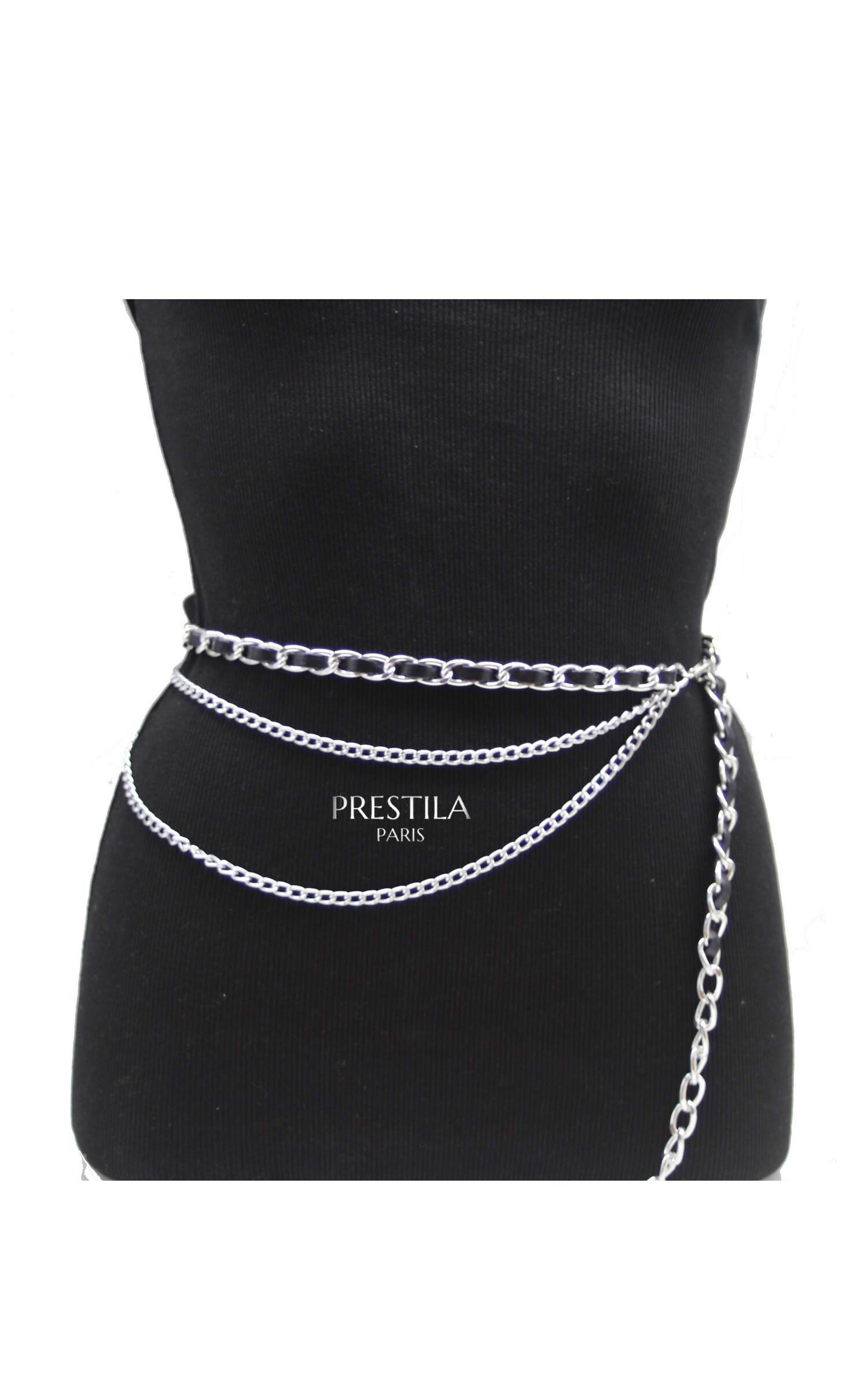 Grossiste PRESTILA - Ceinture femme multi chaine et similicuir