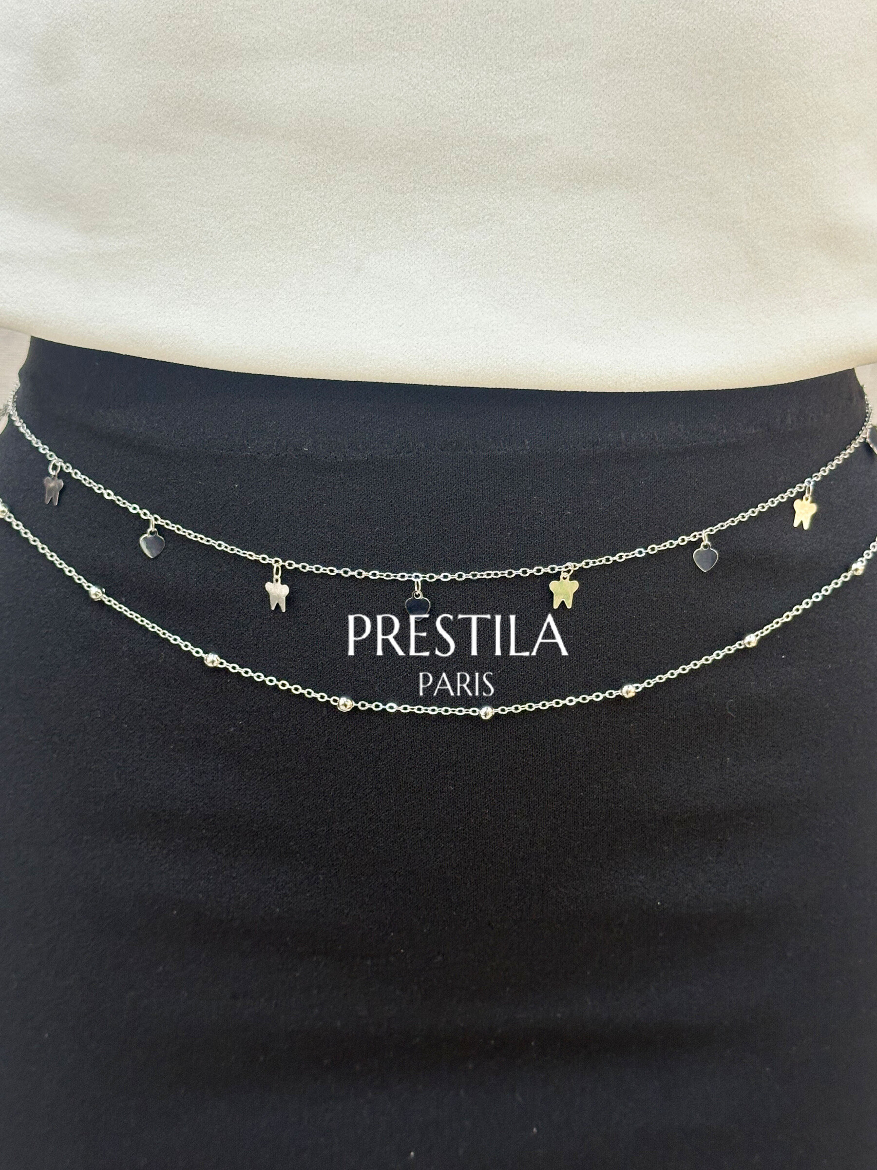 Grossiste PRESTILA - Ceinture Bijoux de taille, Double Chaines