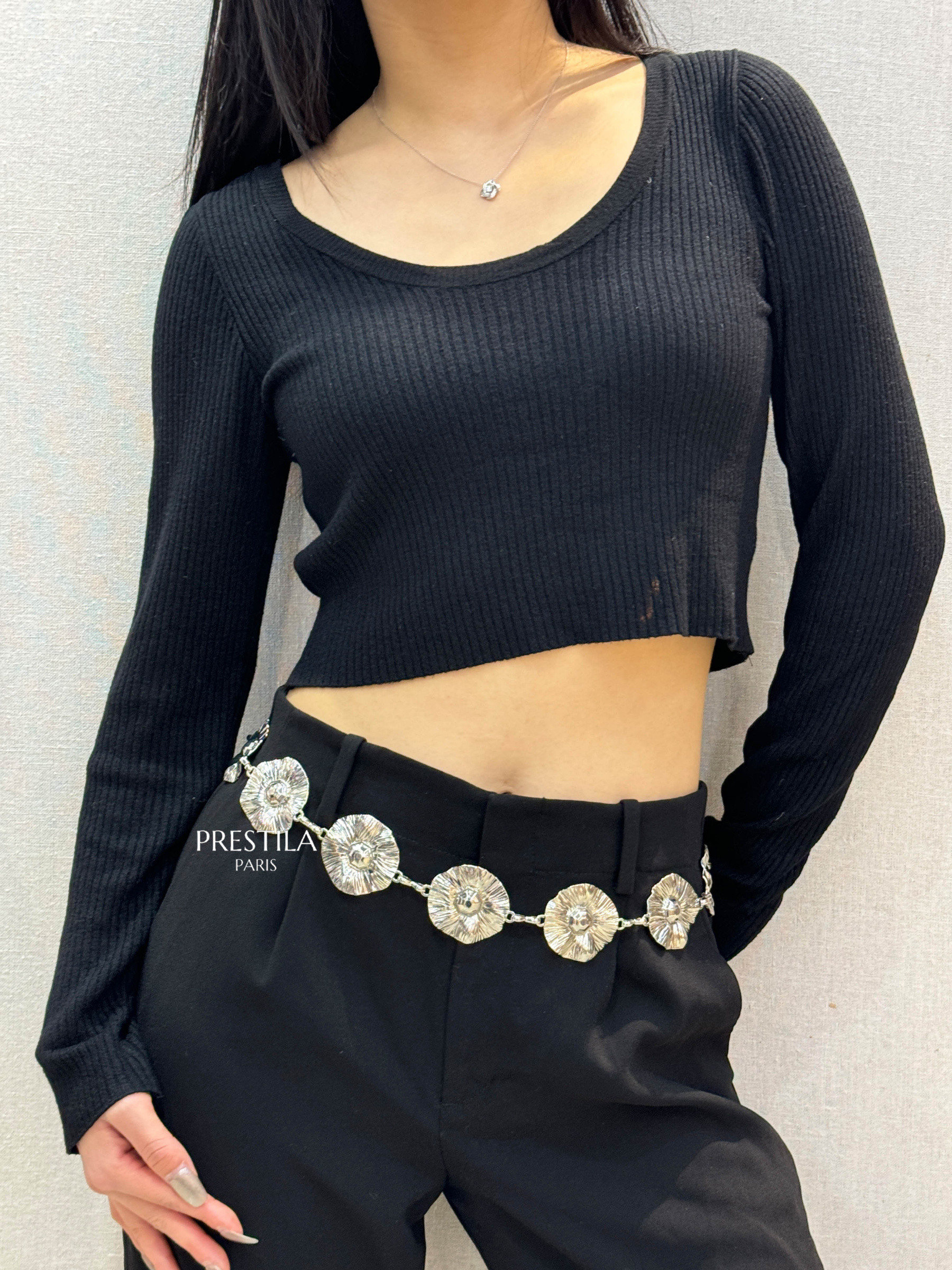 Wholesaler JH STORE - Women's chain belt Shiny flower