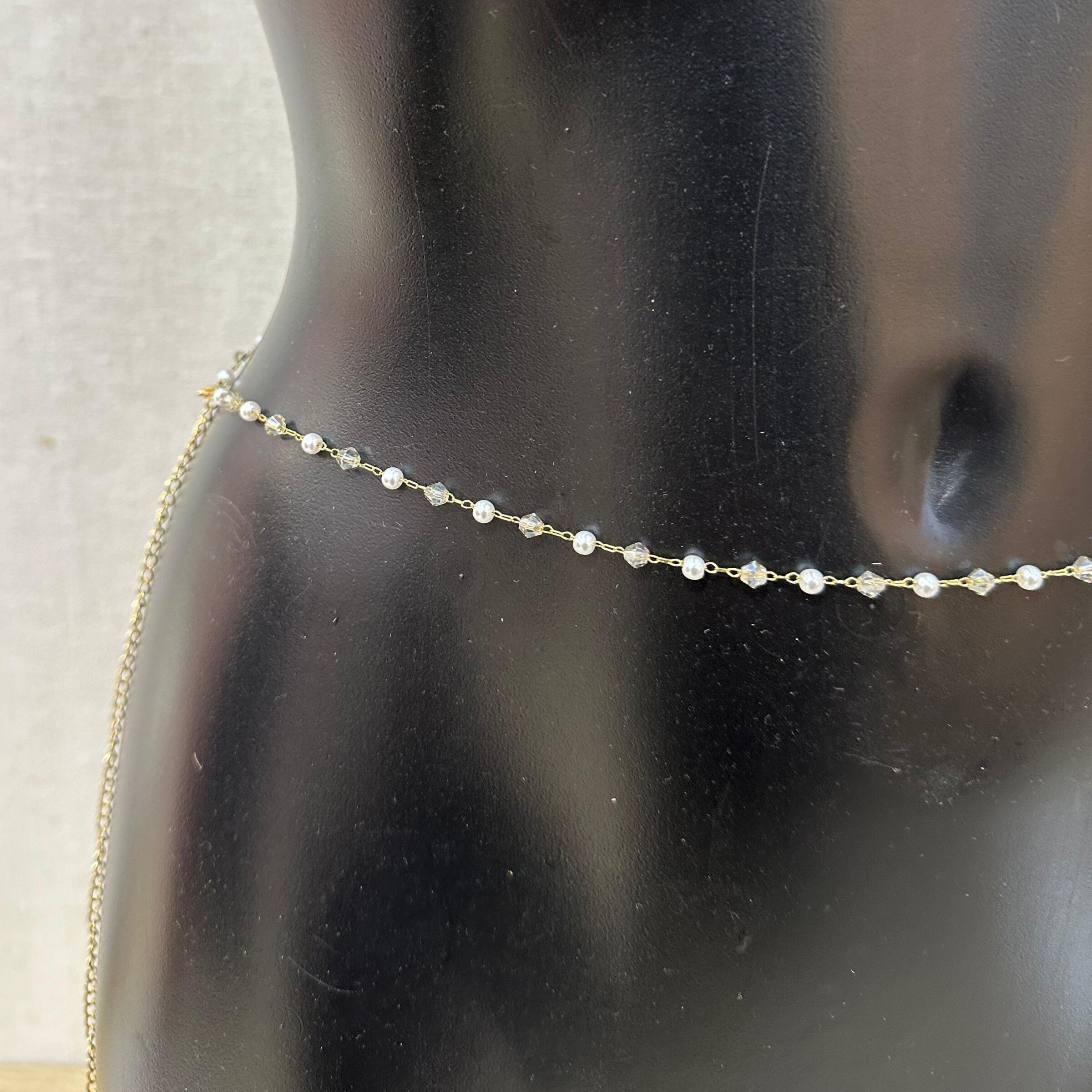 Grossiste PRESTILA - Ceinture Bijoux Perles Acier Inoxydable