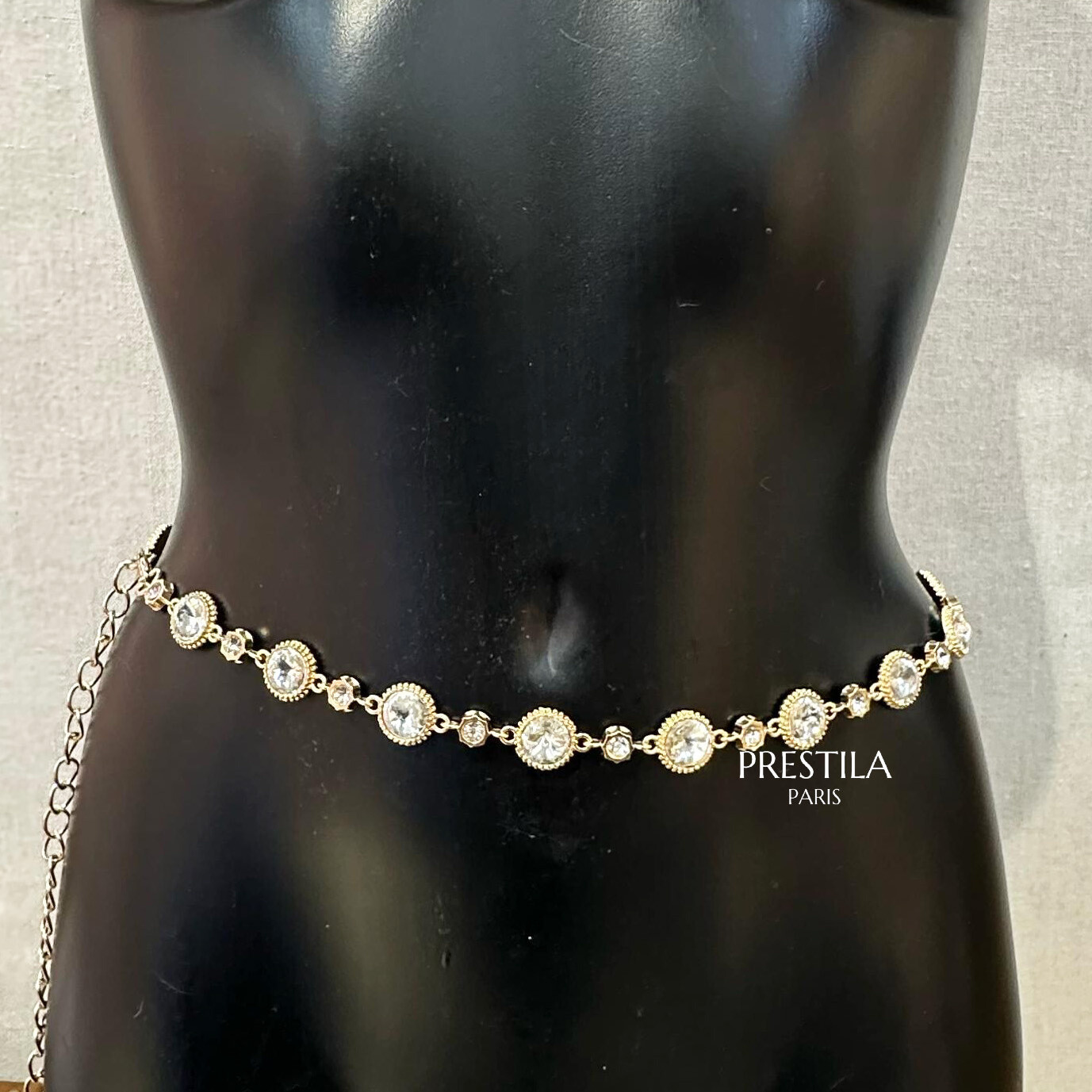 Grossiste PRESTILA - Ceinture femme chaine brillant