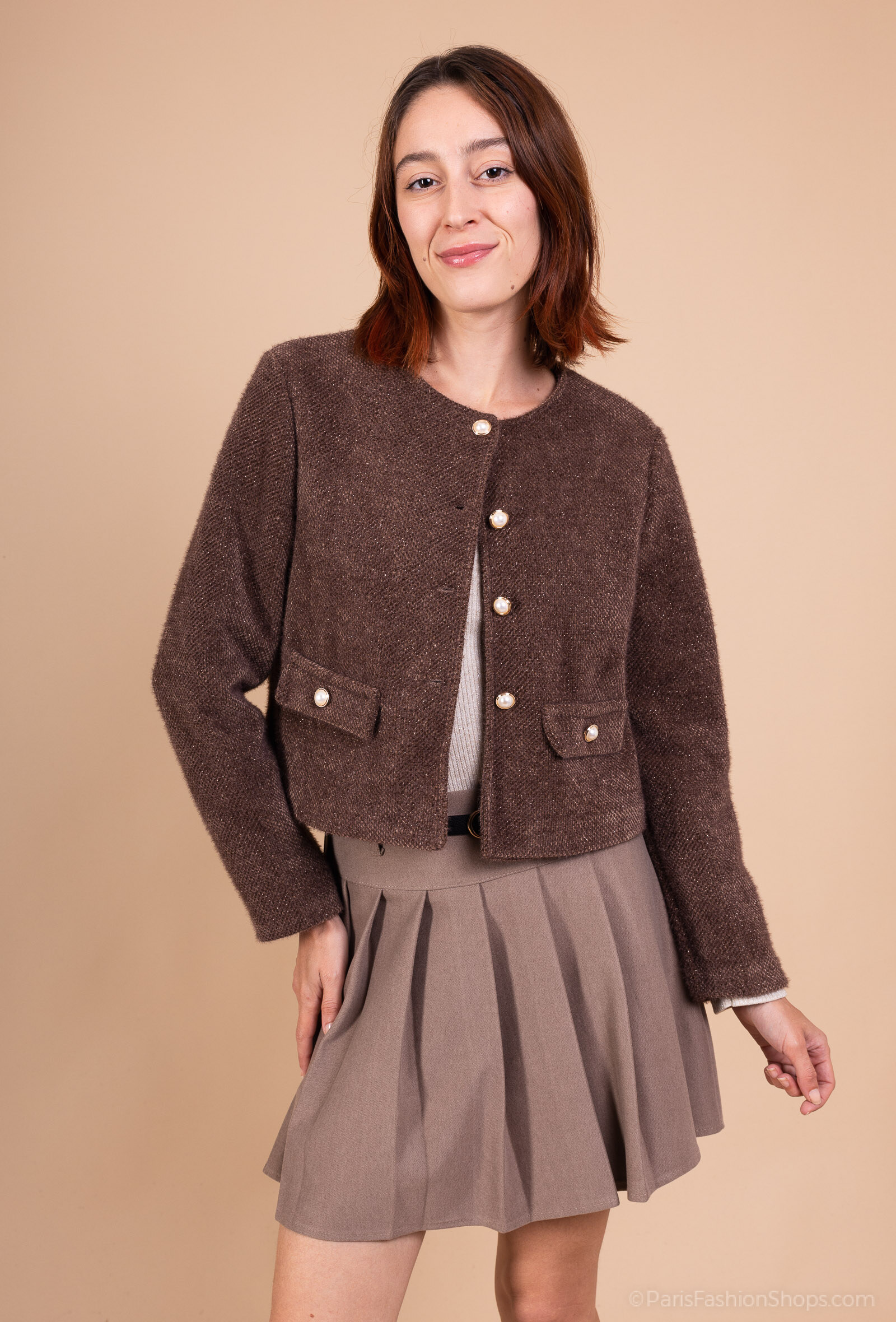 Wholesaler PRESTILA - Sequined tweed jacket