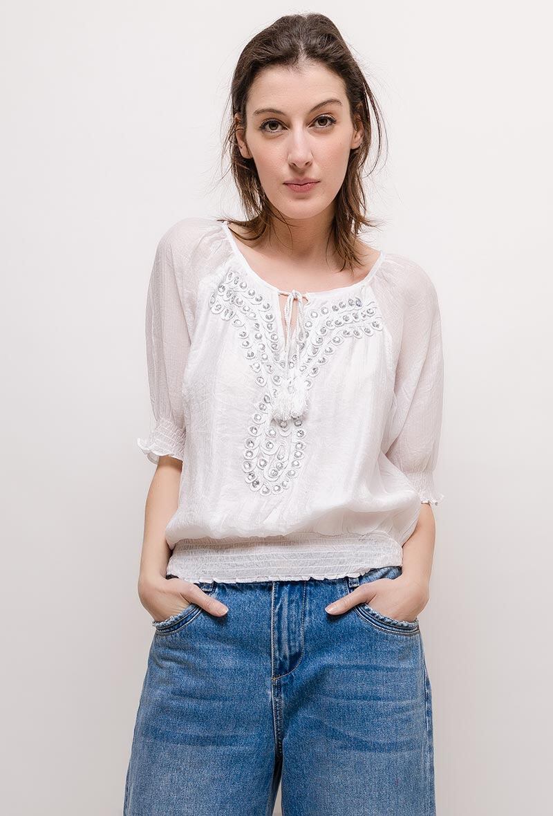 Grossiste Princesse - Blouse avec strass
