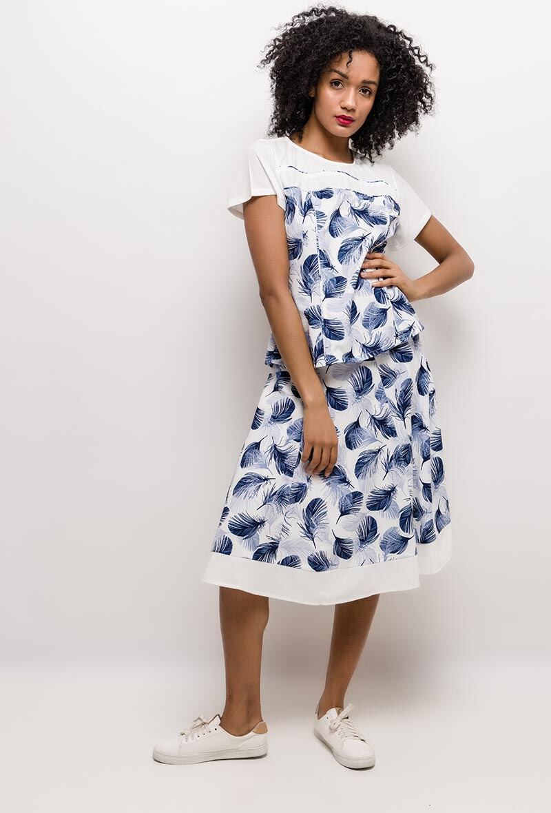 Mayorista Princesse - Top y falda con estampado africano