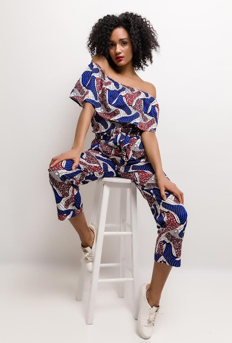 Mayorista Princesse - Top y pantalón con estampado africano