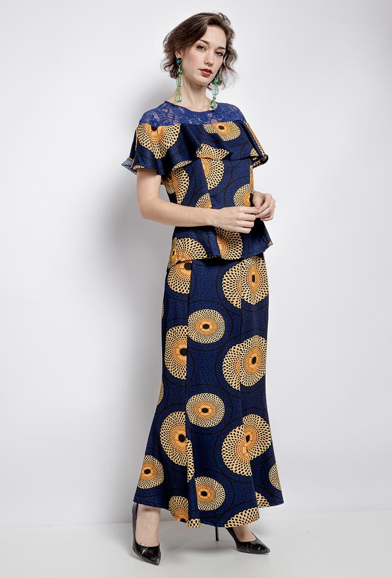Mayorista Princesse - Top y falda con estampado étnico