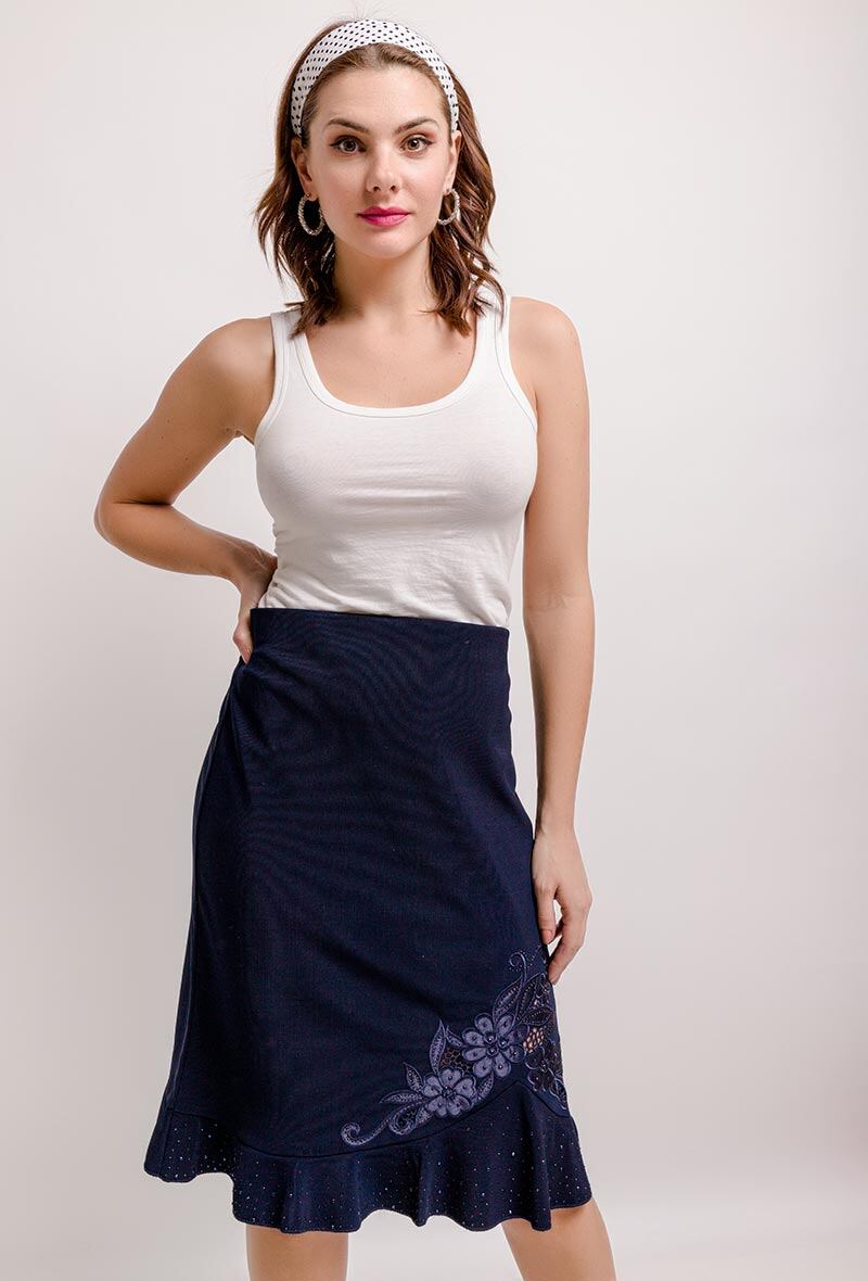 Grossiste Princesse - Jupe avec broderie et sequins