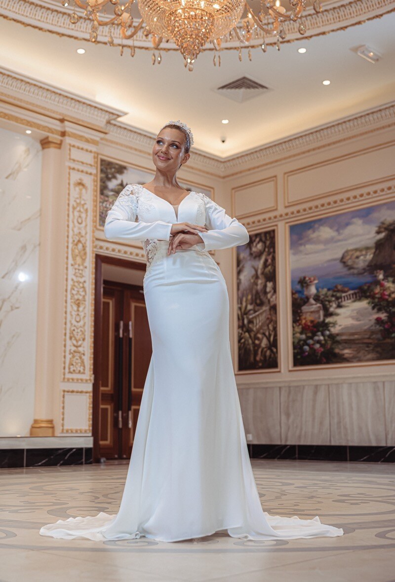 Grossiste Promarried - Robe de mariée foureau à manches longues