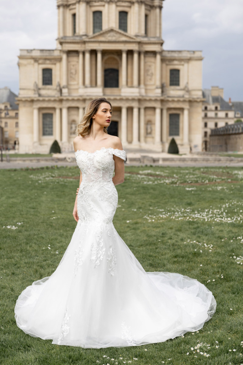 Grossiste Promarried - Robe de mariée coupe sirène D-009 ivoire
