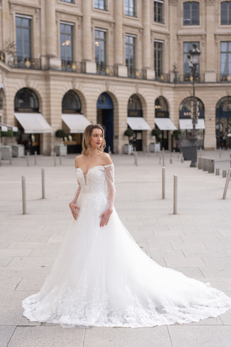 Grossiste Promarried - Robe de mariée coupe princesse CS22305 IVOIRE