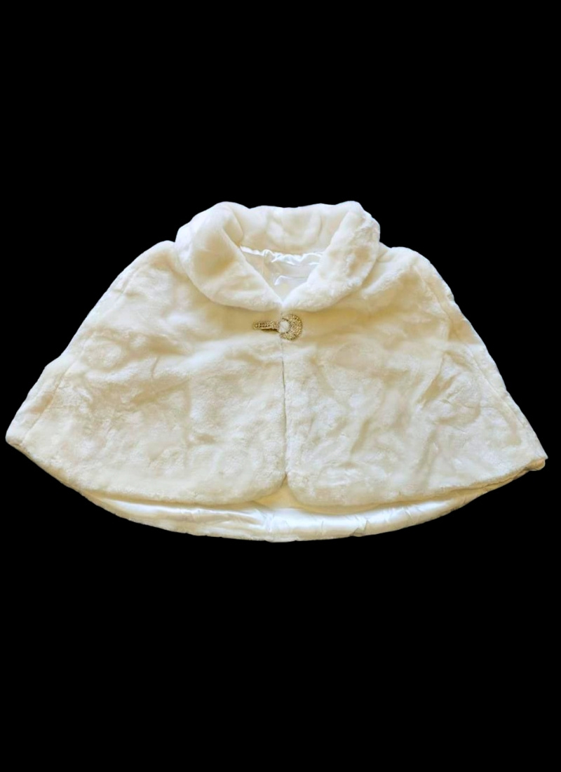 Grossiste Promarried - Petite cape en fausse fourreure blanc