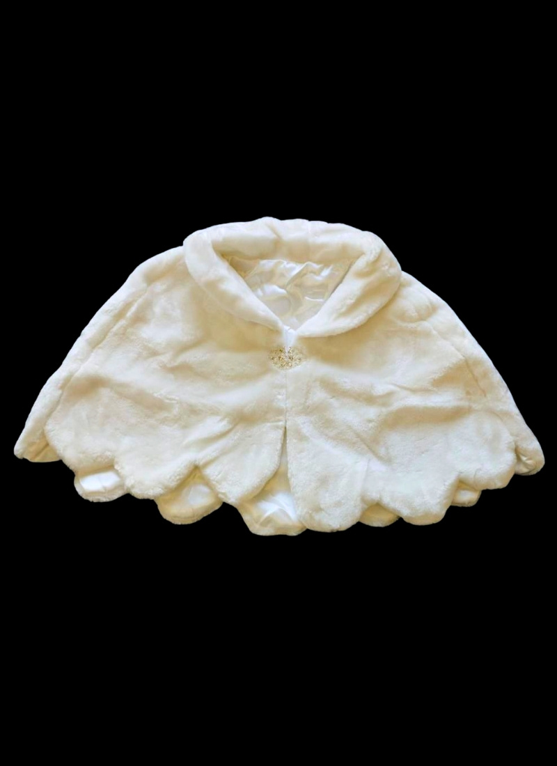 Grossiste Promarried - Petite cape en fausse fourreure blanc