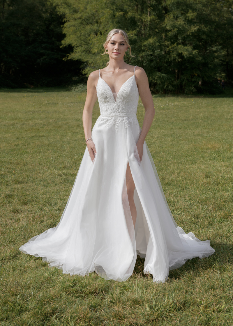 Grossiste Promarried - Robe de mariée coupe en A décolleté en V