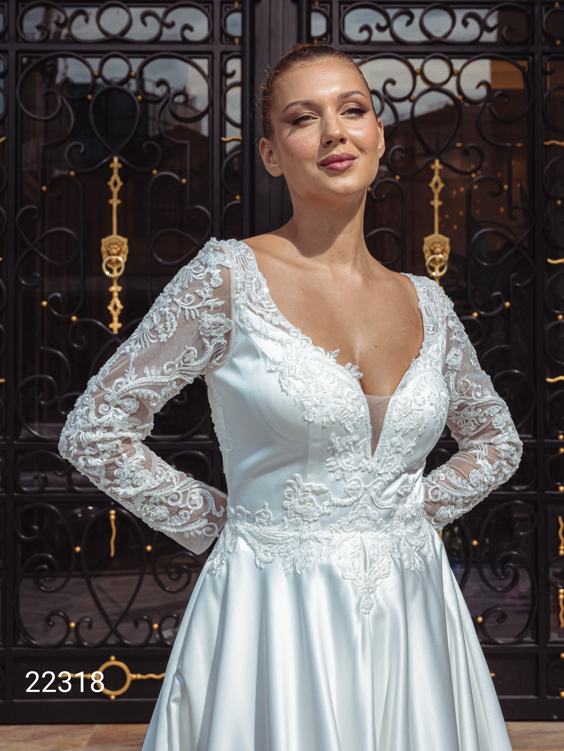 Grossiste Promarried - Robe de mariée coupe A en satin fluide et élégance intemporelle