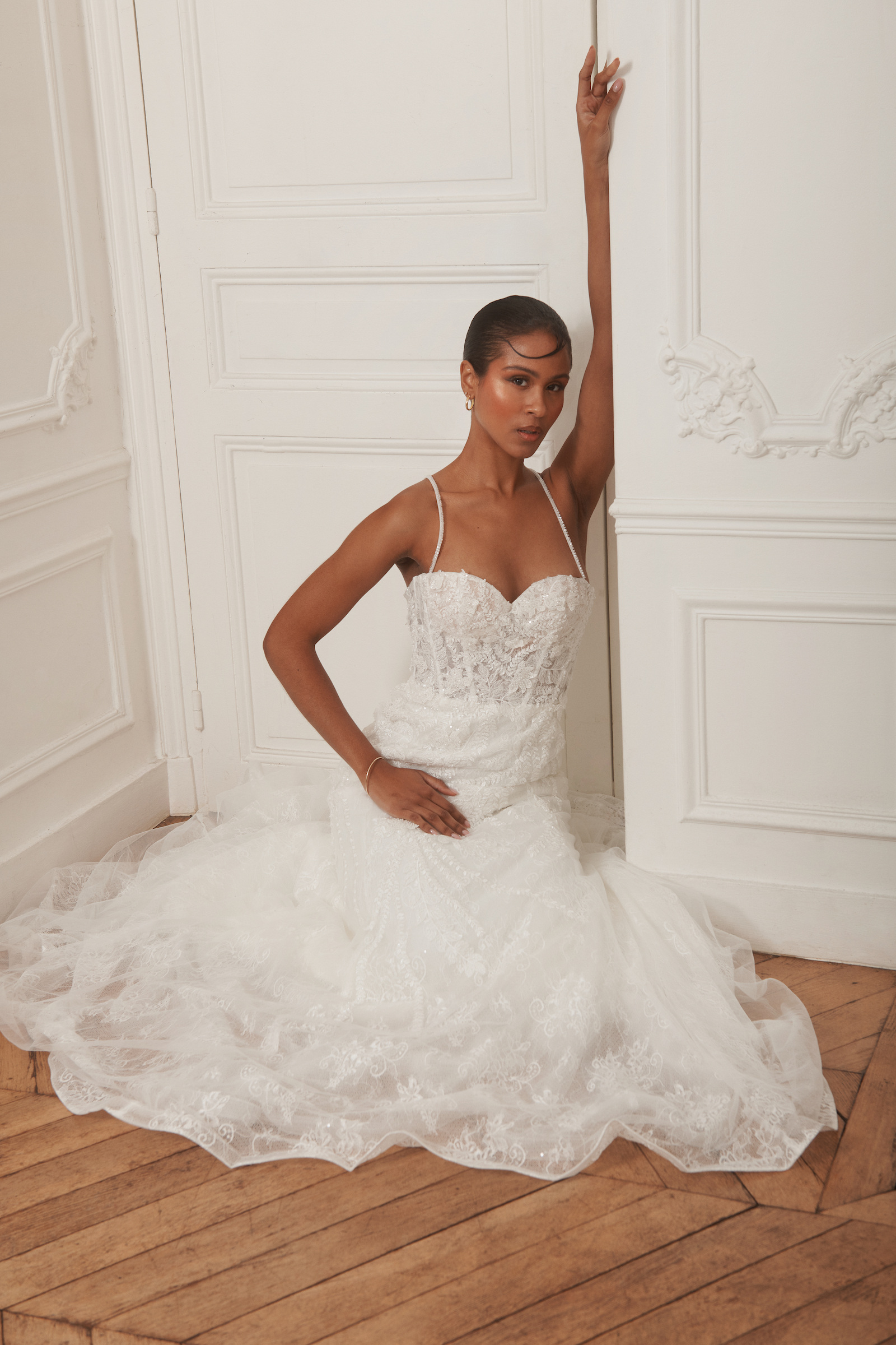 Großhändler Promarried - Perlenbesetztes trägerloses Brautkleid – Couture-Eleganz & geformte Silhouette