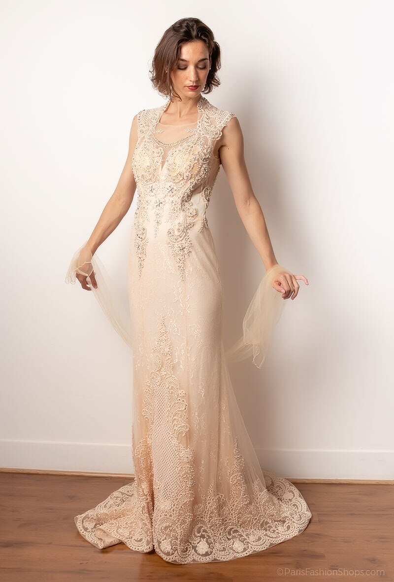 Grossiste Promarried - Robe de soirée nude