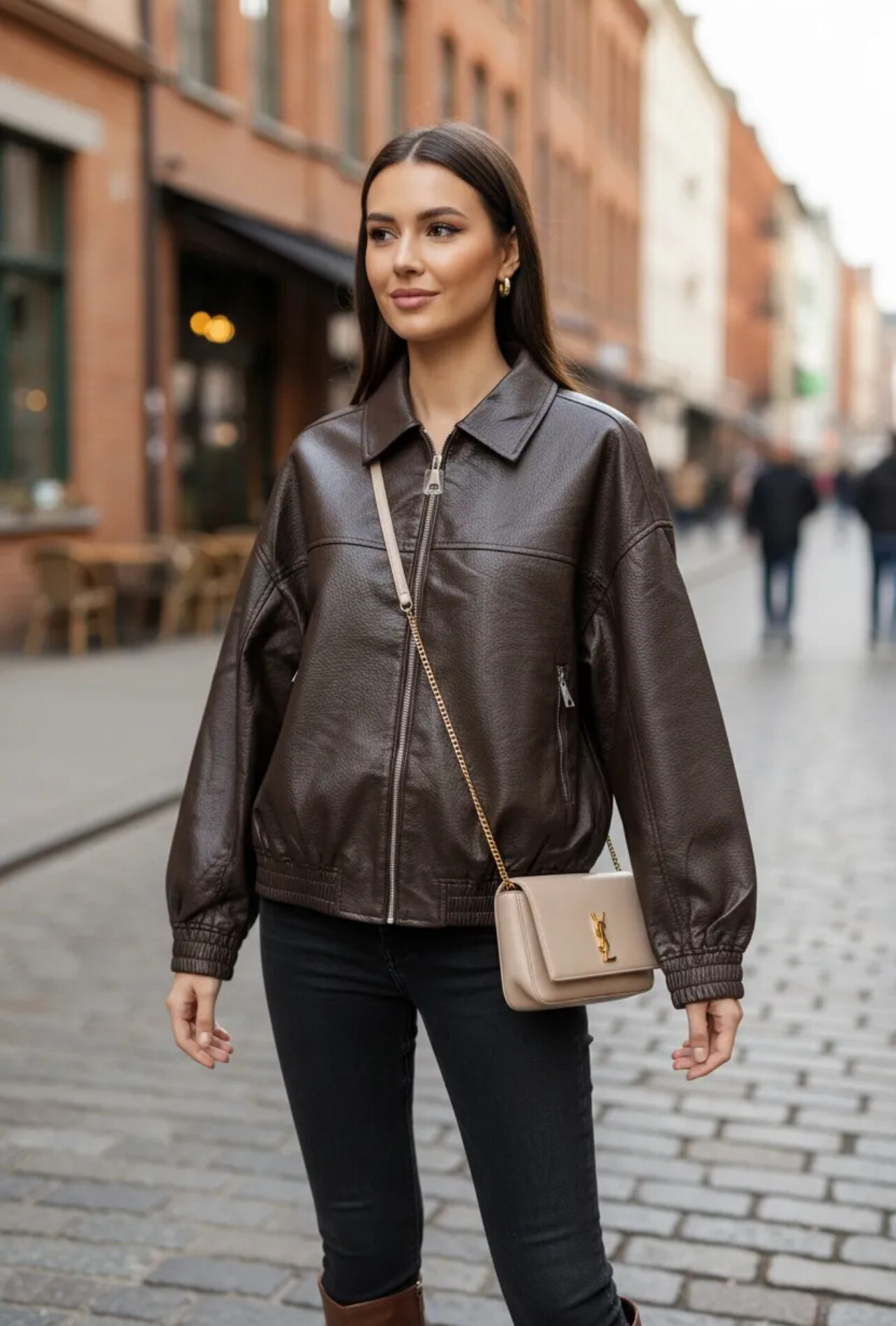 Mayorista PROMISE - Chaqueta de cuero sintético con cierre de cremallera