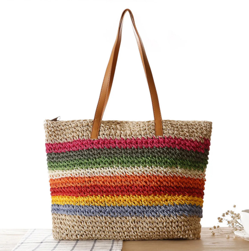 Wholesaler PROMISE - Shoulder tote bag woven beach bag