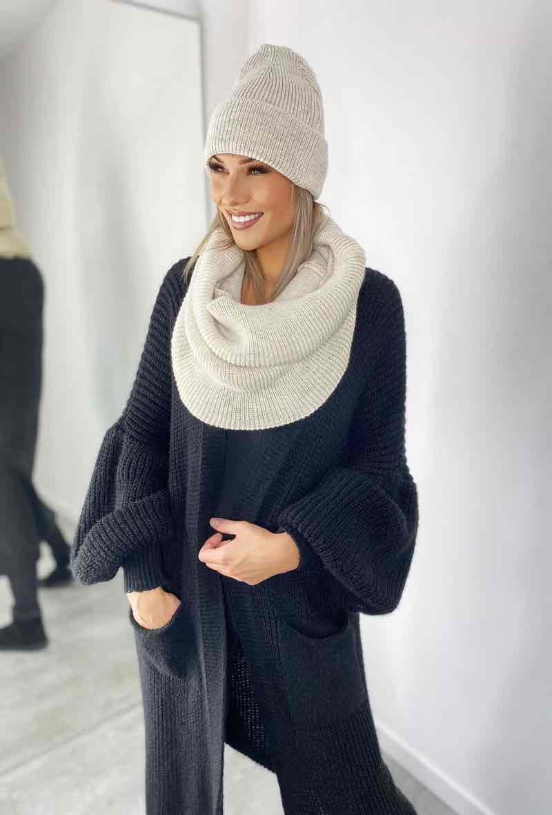 Wholesaler PROMISE - Beanie and neck knit gaiter set