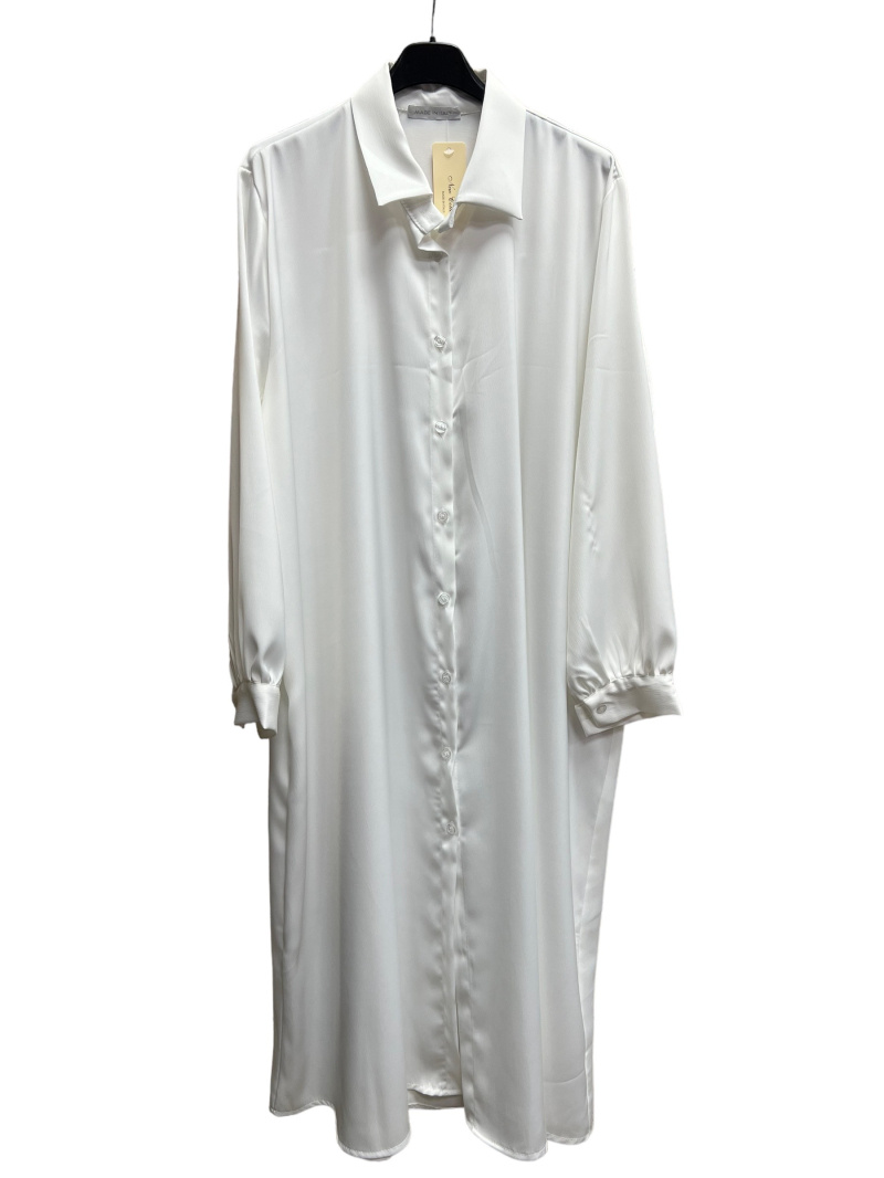 Mayorista PROMISE - Vestido camisero largo de raso