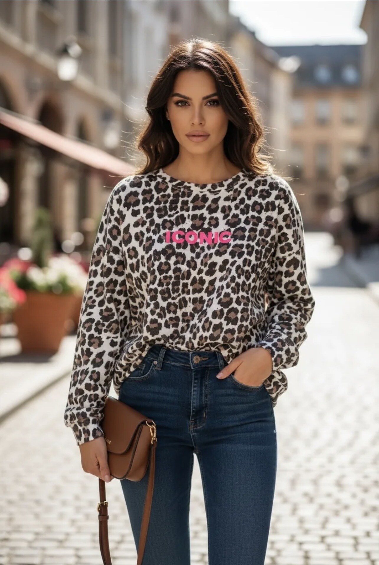 Sweat ICONIC imprimé léopard | Paris Fashion Shops