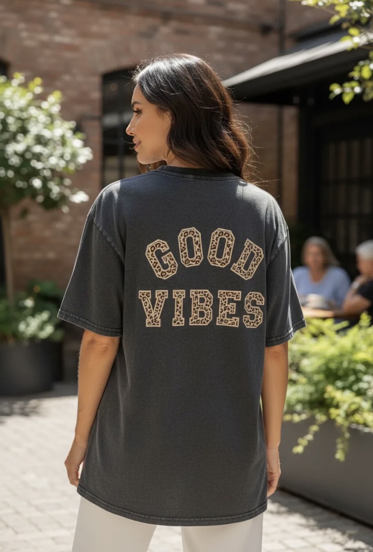 Mayorista PROMISE - Camiseta CIAO estampada con efecto desgastado