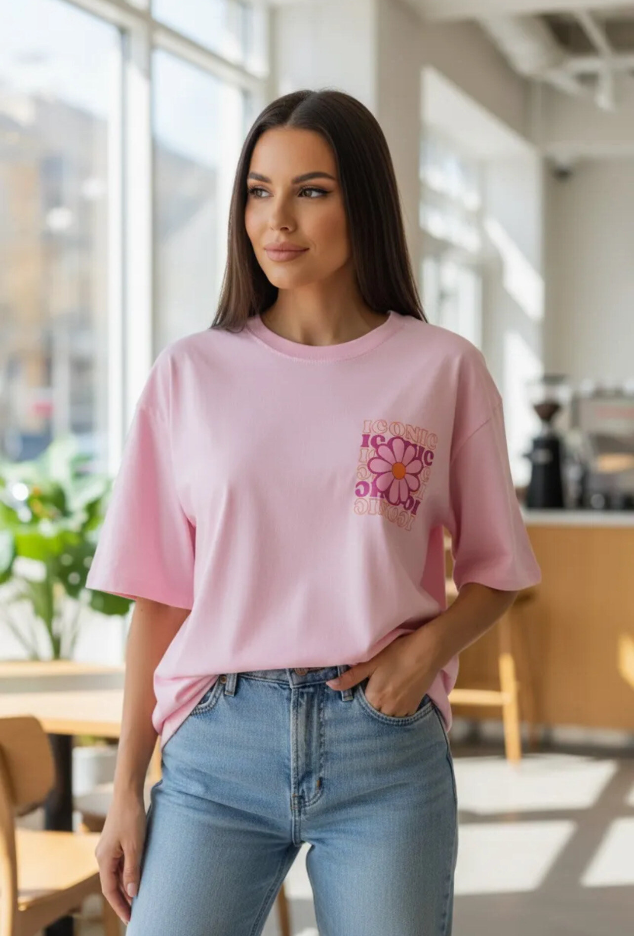 Großhändler PROMISE - Ikonisches, bedrucktes, übergroßes T-Shirt