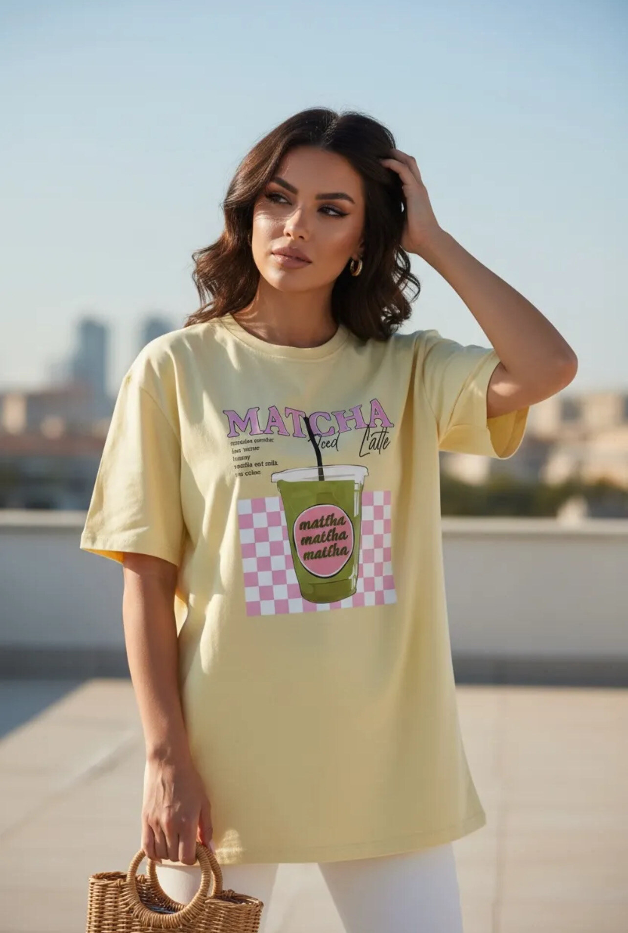 Grossista PROMISE - T-shirt in cotone con stampa ICONIC sul davanti e sul retro