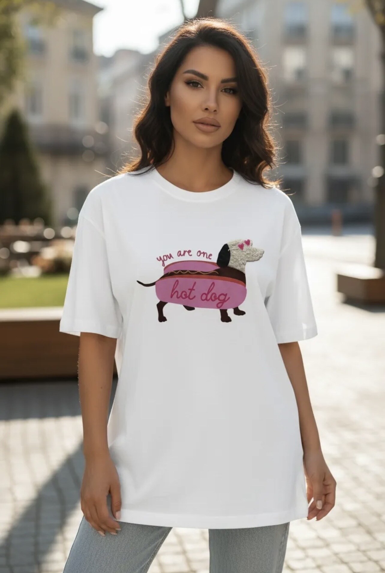 Mayorista PROMISE - Camiseta de algodón con estampado ICONIC en la parte delantera y trasera