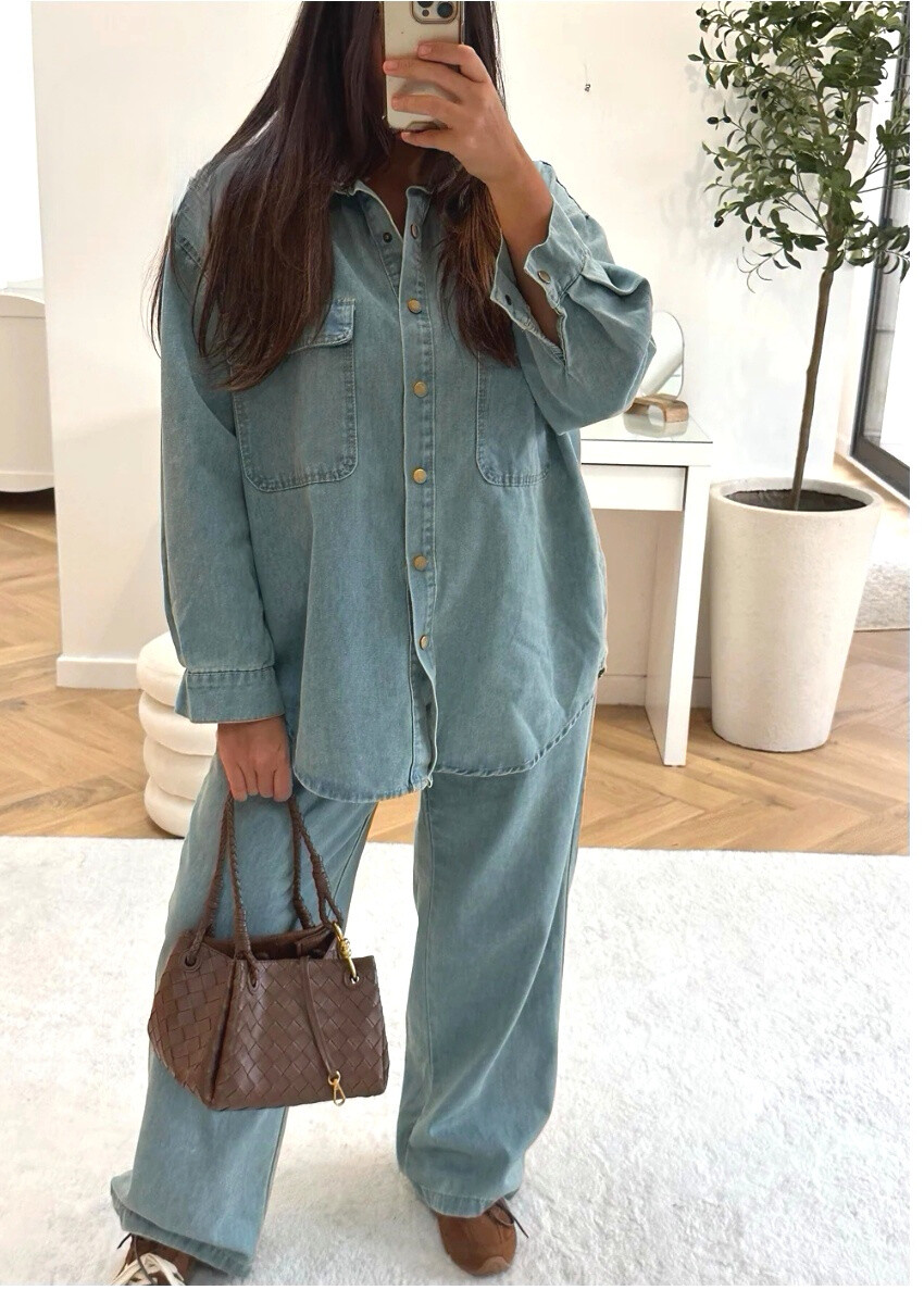 Wholesaler PURPLE QUEEN - SHIRT AND JEANS SET