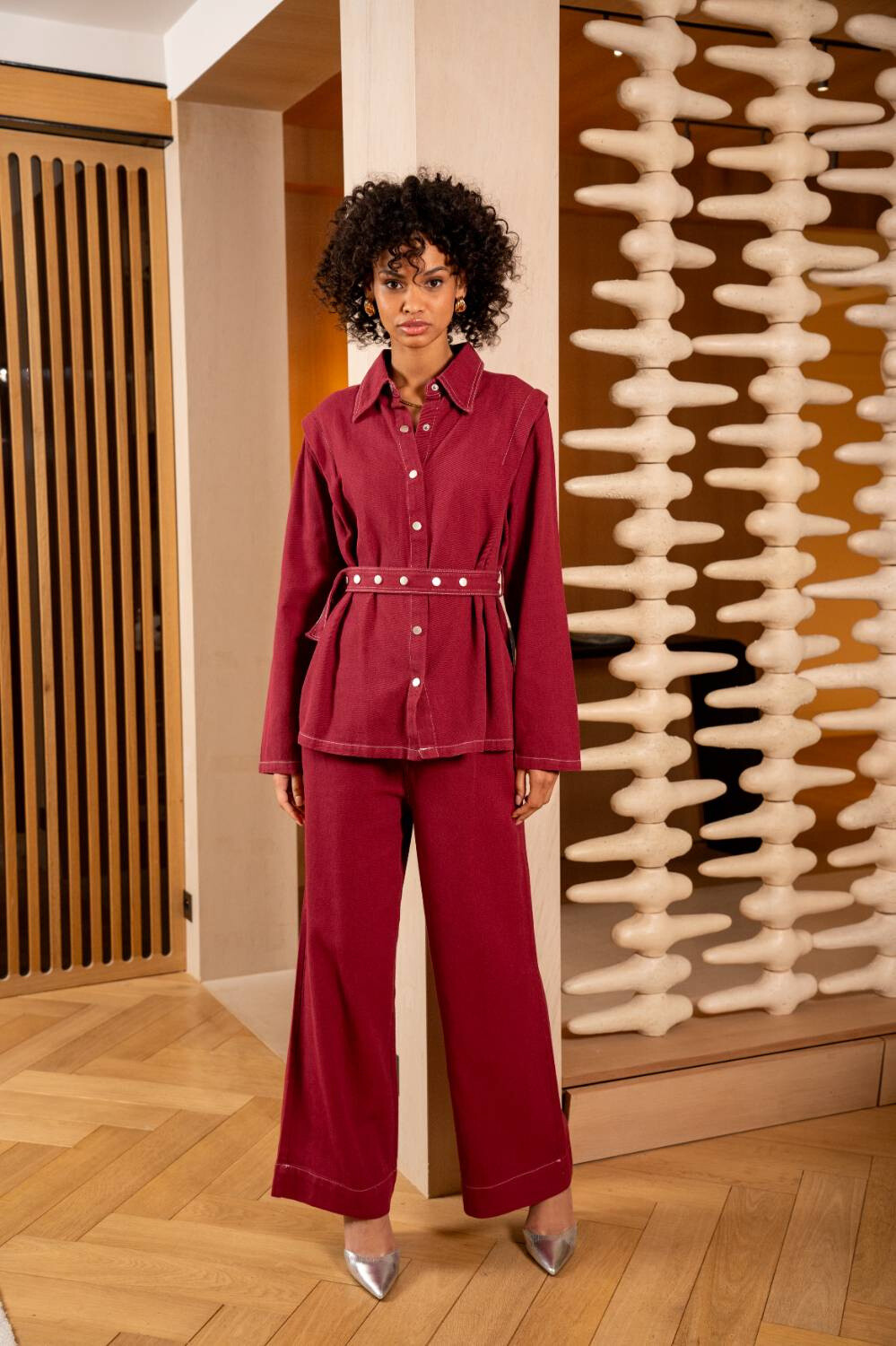 Wholesaler PURPLE QUEEN - SHIRT AND JEANS SET