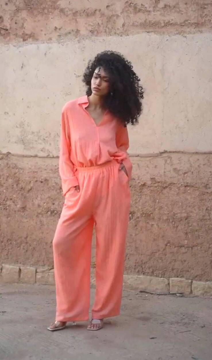 Wholesaler PURPLE QUEEN - Fluid pants tunic set