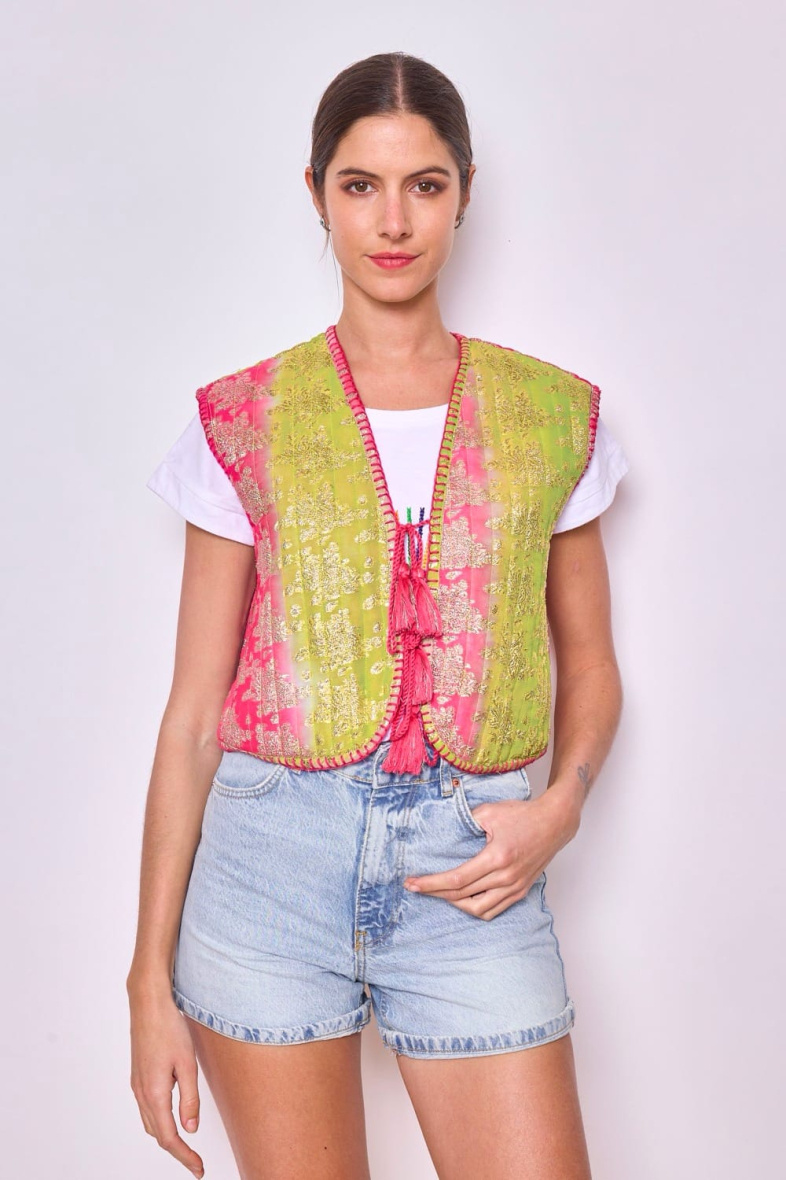 Wholesaler PURPLE QUEEN - viscose and lurex vest