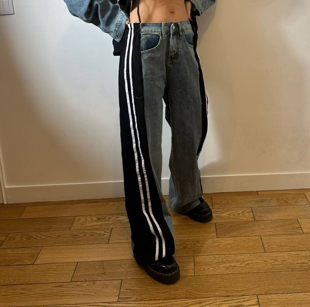 Wholesaler PURPLE QUEEN - jeans with 2 stripes