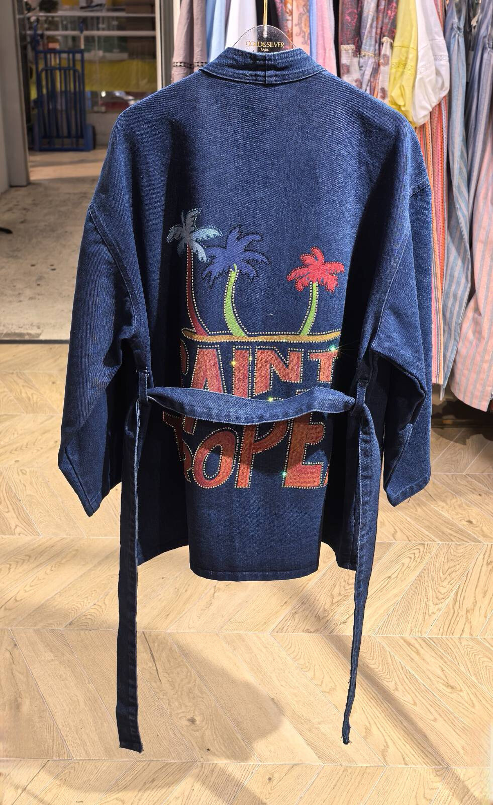 Grossiste PURPLE QUEEN - veste jean oversize avec 2 poche