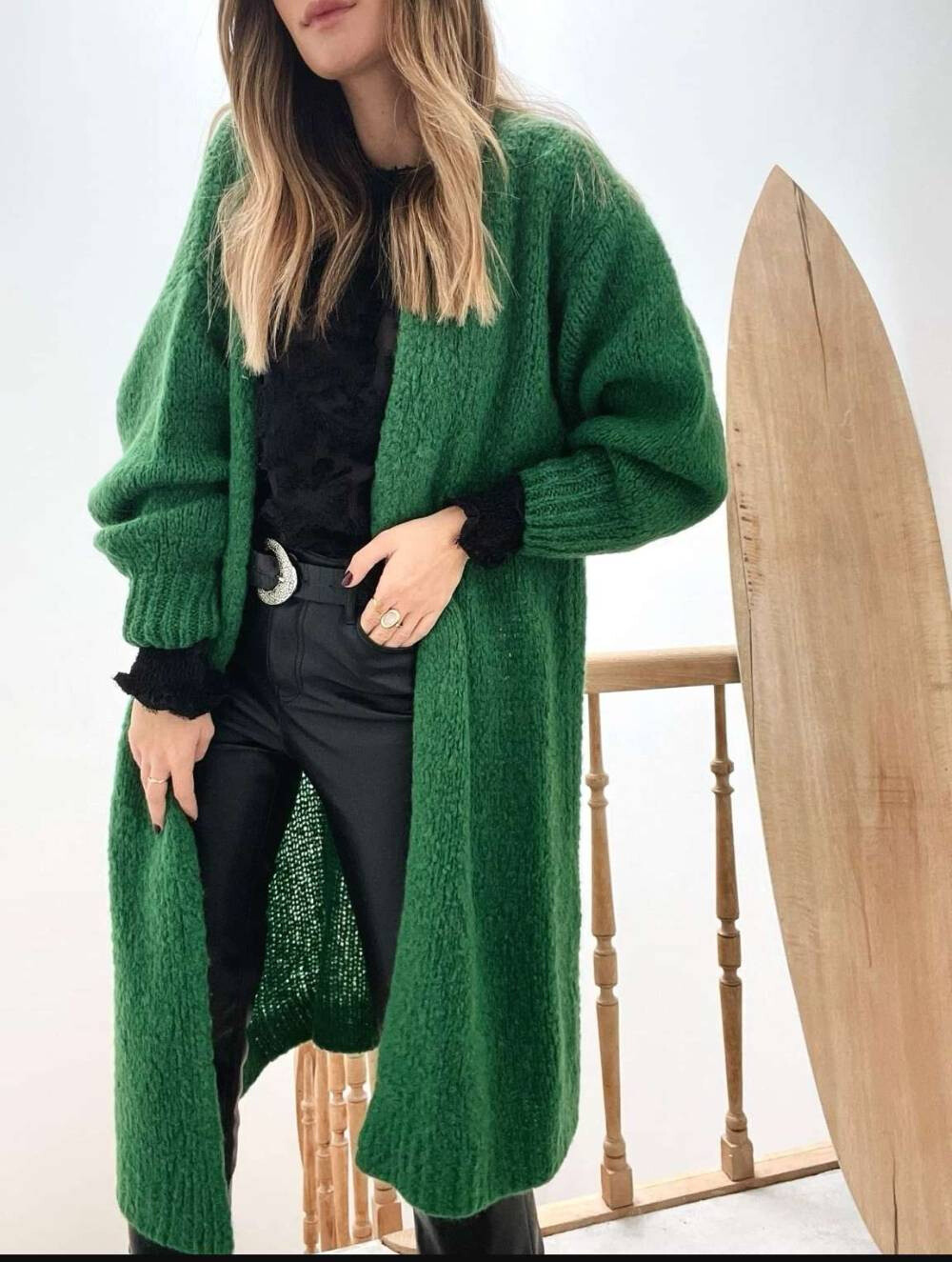 Wholesaler PURPLE QUEEN - Mohair wool long sweater vest with Star on the sleeves