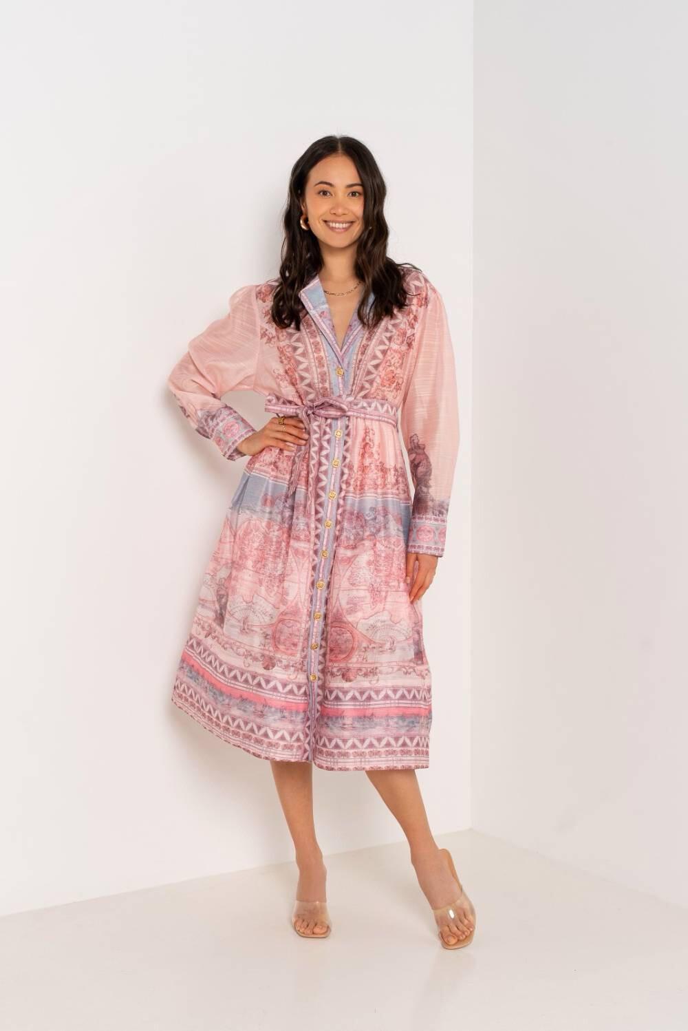 Wholesaler PURPLE QUEEN - mid long printed dresses