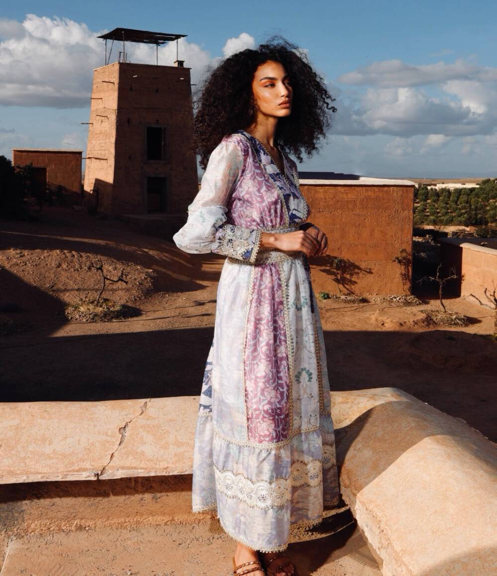 Wholesaler PURPLE QUEEN - mid long printed dresses