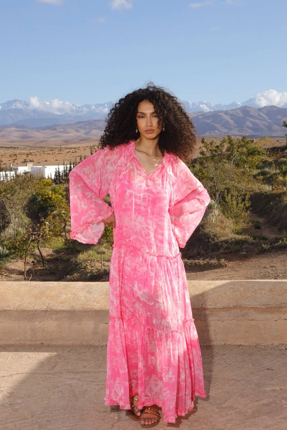 Wholesaler PURPLE QUEEN - Long print dress