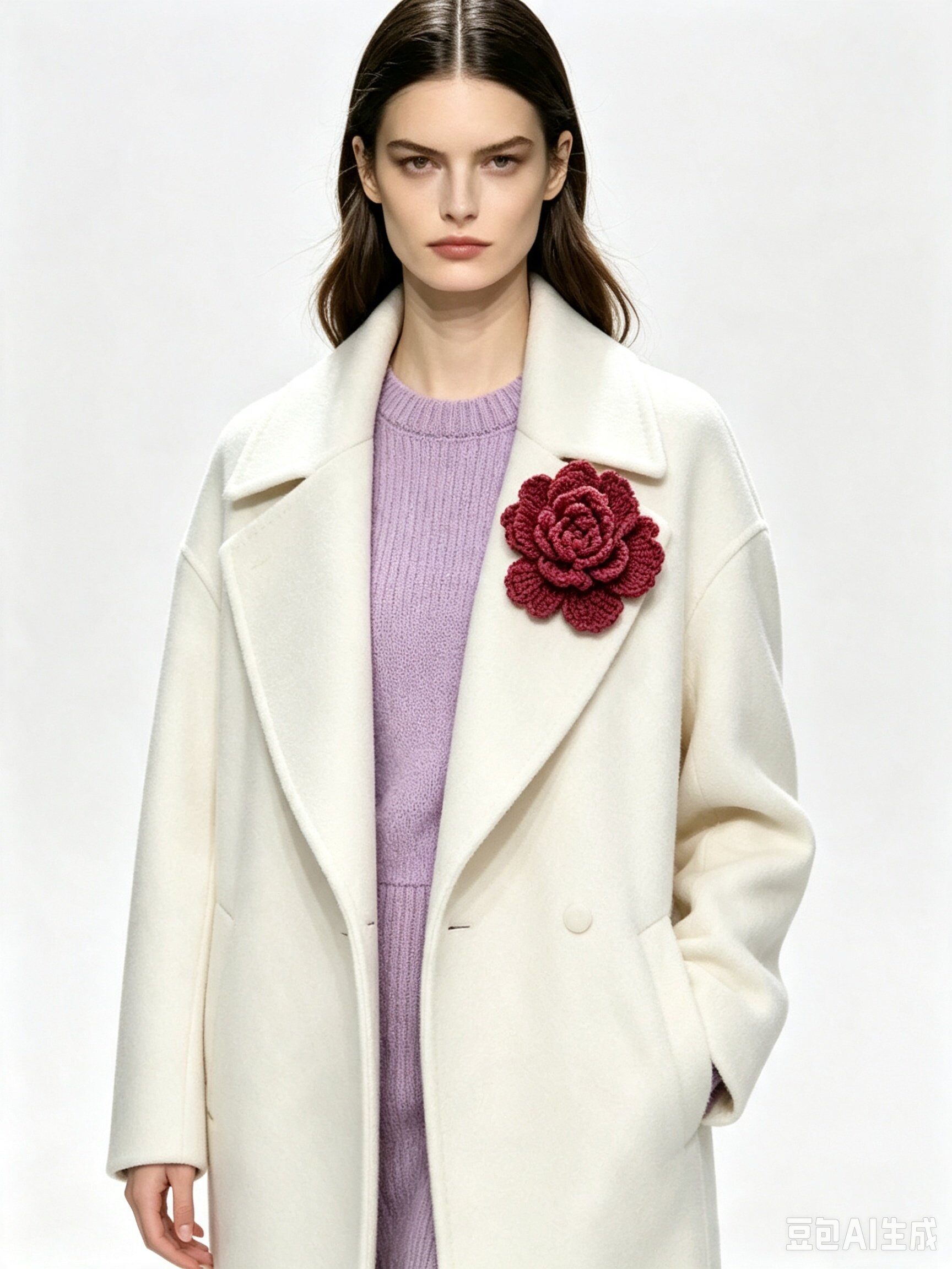 Wholesaler Ql - HANDCRAFTED DESIGNER BROOCH IN CASHMERE QUALITY
