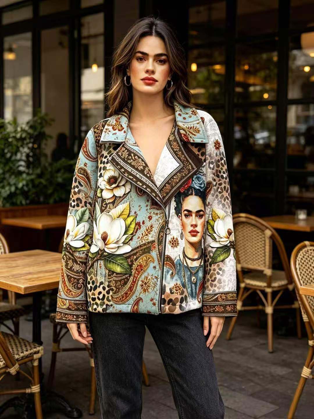 Großhändler Ql - Oversize-Jacke mit Verschluss und zwei unsichtbaren nutzbaren Taschen auf beiden Seiten. Breite: 66cm Länge: 66cm