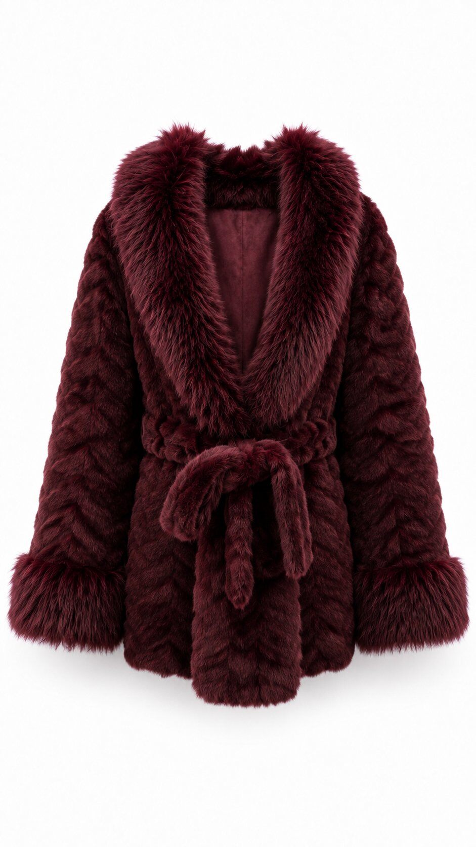 Wholesaler QUEEN DRAMA - FAUX FUR JACKET WITH BELT