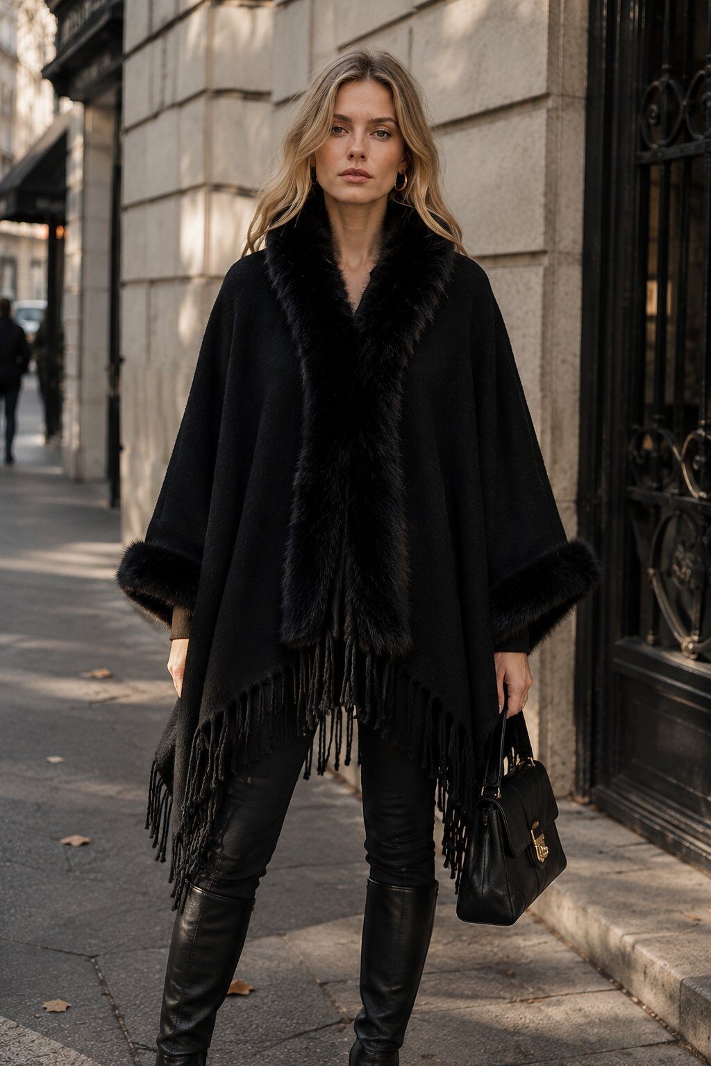 Wholesaler QUEEN DRAMA - Luxe Cape in Eco Fur