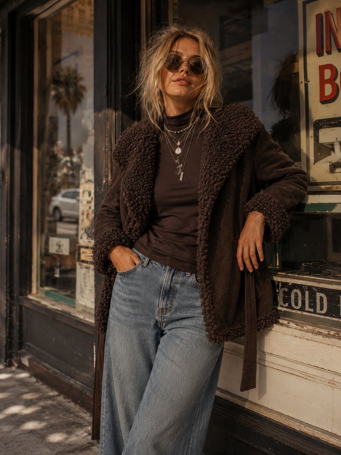 Wholesaler QUEEN DRAMA - Jacket with Teddy Collar