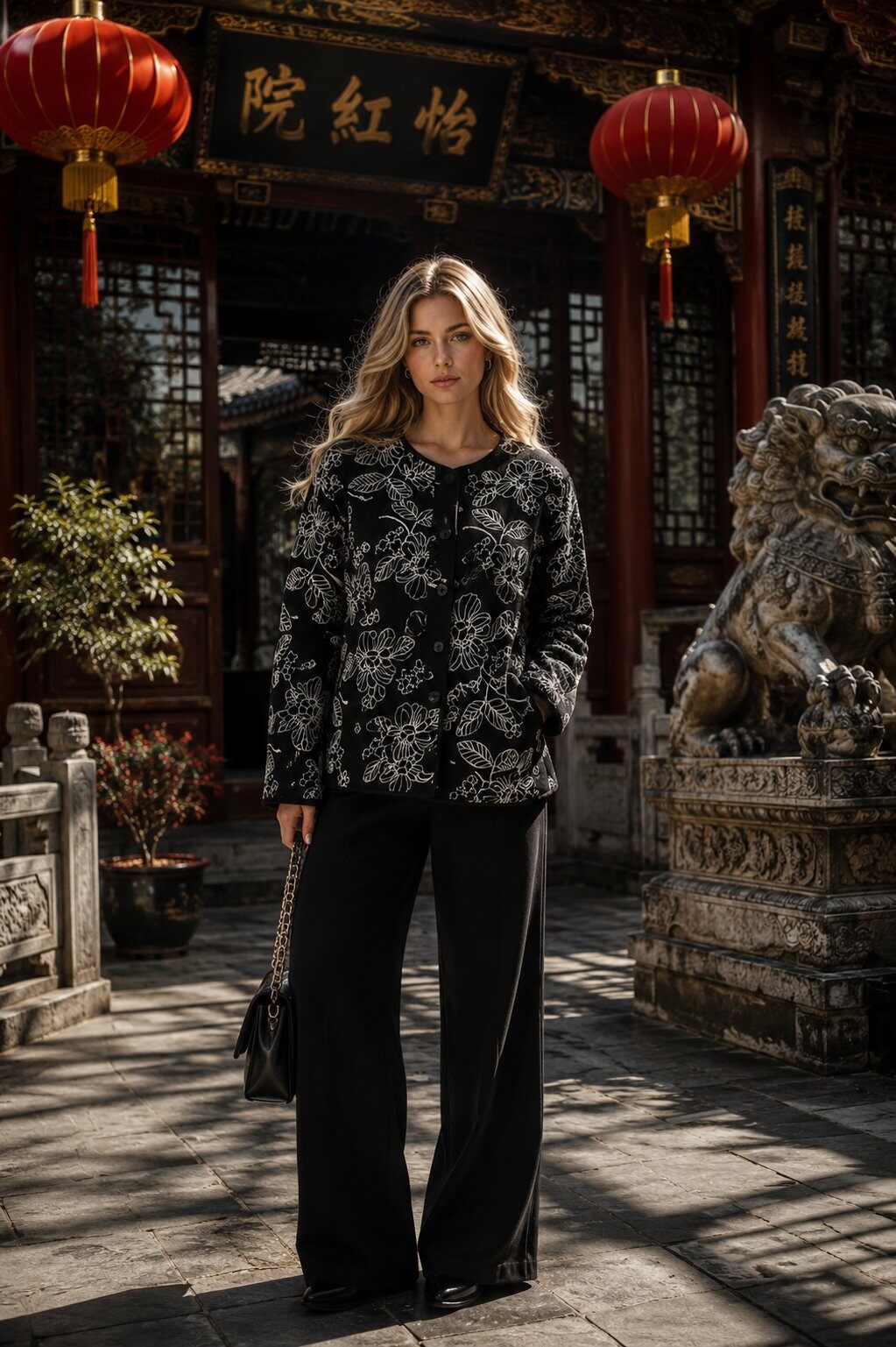 Grossiste QUEEN DRAMA - Veste matelassée à motif floral Chine